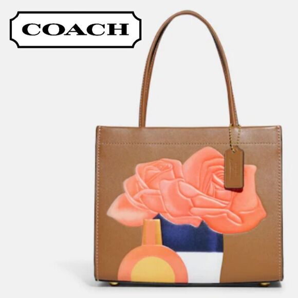 LIMITED EDITION! RETAIL Coach Floral Cashin 22 - Picture 1 of 9